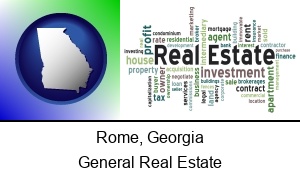 Rome Georgia real estate concept words