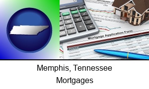 Memphis, Tennessee - a mortgage application form