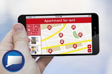 apartments for rent with Connecticut map icon
