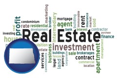 North Dakota - real estate concept words