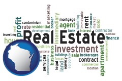 Wisconsin - real estate concept words