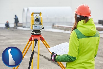 surveying services with Delaware map icon