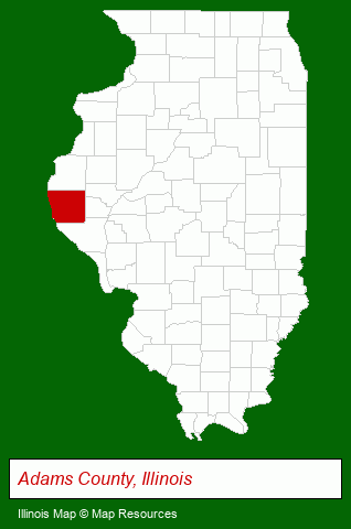 Illinois map, showing the general location of Sunset Home