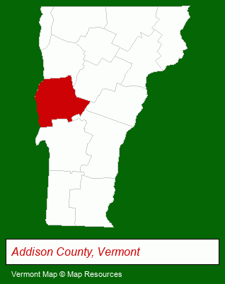 Vermont map, showing the general location of Wallace Realty