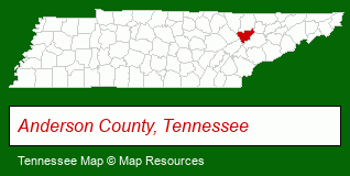 Tennessee map, showing the general location of Michael Farley Rental