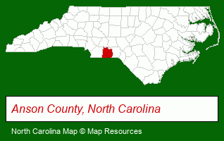 North Carolina map, showing the general location of Plank Road Realty