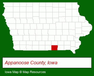 Iowa map, showing the general location of Orsborn Bauerle Milani Grothe