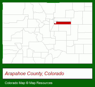 Colorado map, showing the general location of Hendricks Communities LLC