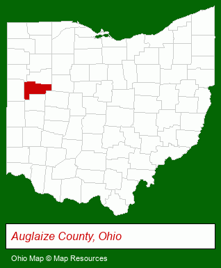 Ohio map, showing the general location of Ron Spencer Real Estate