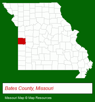 Missouri map, showing the general location of Butler Abstract & Title