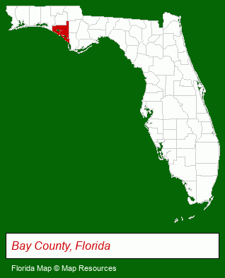 Florida map, showing the general location of Pine Lake RV Park