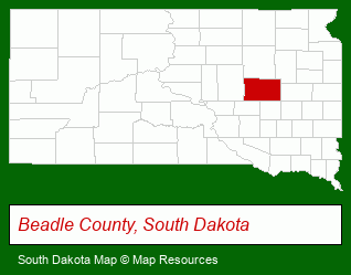 South Dakota map, showing the general location of APC Management