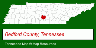 Tennessee map, showing the general location of Hitchcock Title Company