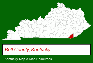 Kentucky map, showing the general location of Action Realty