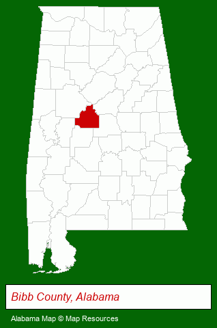 Alabama map, showing the general location of Edmonds Enterprises