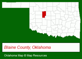 Oklahoma map, showing the general location of Stewart Real Estate
