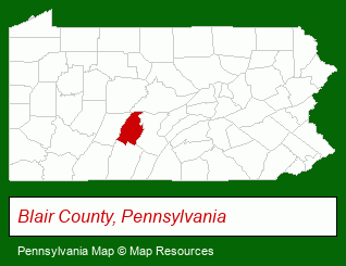 Pennsylvania map, showing the general location of American Pride Credit Union