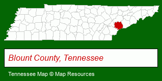 Tennessee map, showing the general location of Realty Executives Price & Associates