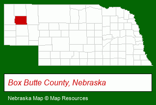 Nebraska map, showing the general location of Kunzman Title Company