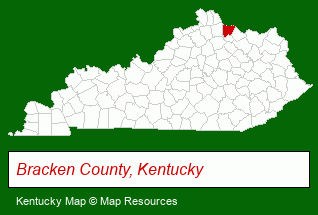 Kentucky map, showing the general location of Perry L Poe Real Estate & ACTN