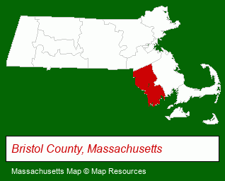 Massachusetts map, showing the general location of Queset On the Pond