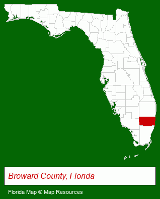 Florida map, showing the general location of Adult Senior Placement