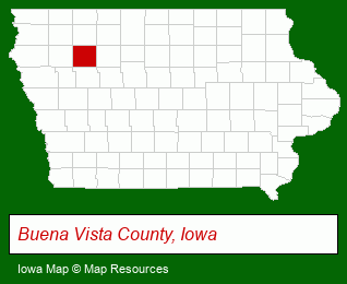 Iowa map, showing the general location of Stalcup Agricultural Service Inc