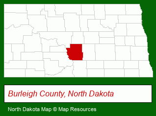North Dakota map, showing the general location of Sarah Vogel Law Firm PC