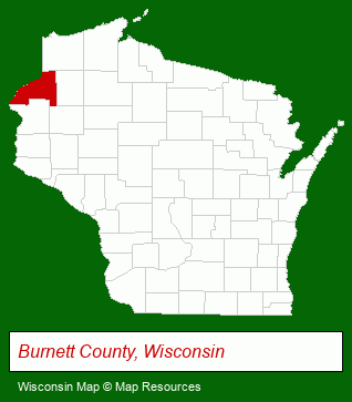 Wisconsin map, showing the general location of Shady Knoll Home