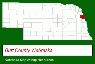 Nebraska map, showing the general location of Clifford Nelson Farm Realty