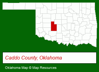 Oklahoma map, showing the general location of Roger Entz Auction & Realty