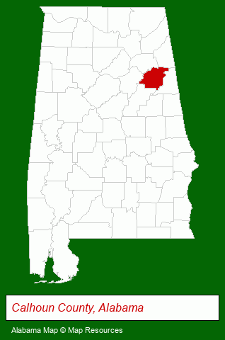 Alabama map, showing the general location of J Brittain Associates