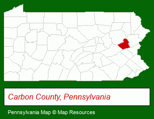 Pennsylvania map, showing the general location of Gothard Realty Inc