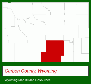 Wyoming map, showing the general location of Cornerstone Realty