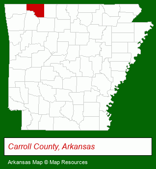 Arkansas map, showing the general location of Peabody House