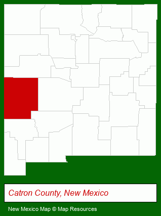 New Mexico map, showing the general location of Glenwood Realty