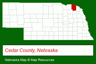 Nebraska map, showing the general location of Don Miller Land CO Inc