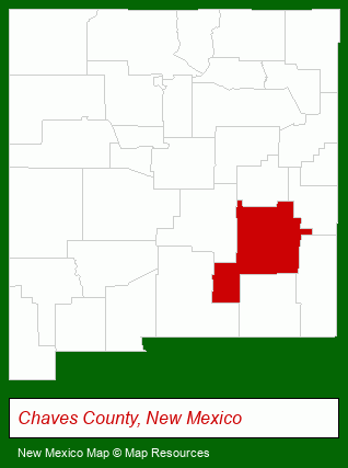 New Mexico map, showing the general location of Sun Country Realty