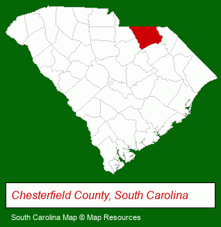 South Carolina map, showing the general location of Recreation Department