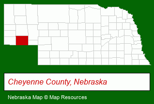 Nebraska map, showing the general location of Sidney Federal Savings & Loan