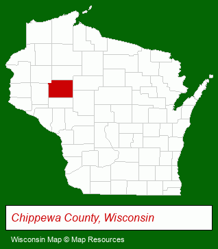 Wisconsin map, showing the general location of Rutledge Home