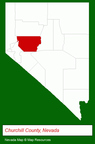 Nevada map, showing the general location of Green Valley Realty
