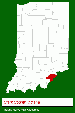 Indiana map, showing the general location of Mills Biggs Haire & Reisert