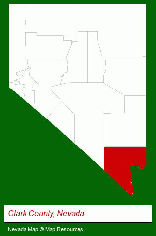 Nevada map, showing the general location of Mold Doctor