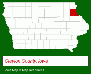Iowa map, showing the general location of Rightway Realty