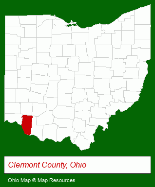 Ohio map, showing the general location of Crowe & Welch