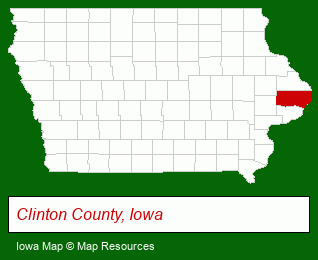 Iowa map, showing the general location of Howes & Jefferies Realtors