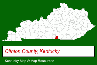 Kentucky map, showing the general location of Realty Unite Country Lakes