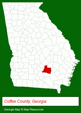 Georgia map, showing the general location of E Allen Peacock Construction