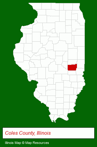 Illinois map, showing the general location of P P & W Properties - Modern Units